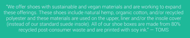 TOMS mission statement