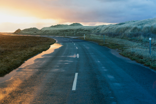Road Under A Stormy Sky Picture Id451601149