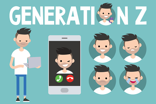 Generation Z Conceptual Set Vector Id612508408
