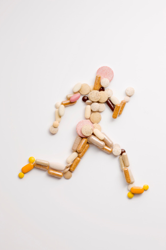 Pills Shaped As Running Man 