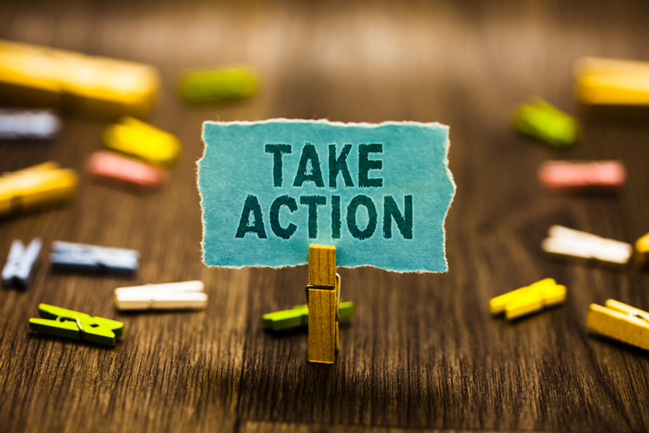 take action sign