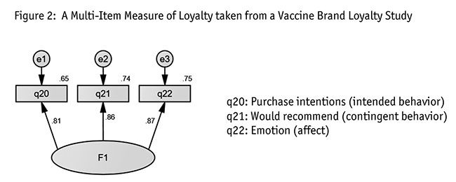 Figure 2: Multi-Item Measure of Loyalty taken from a Vaccine Brand Loyalty Study