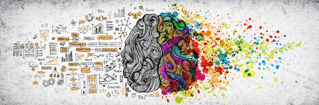 left and right brain creative image