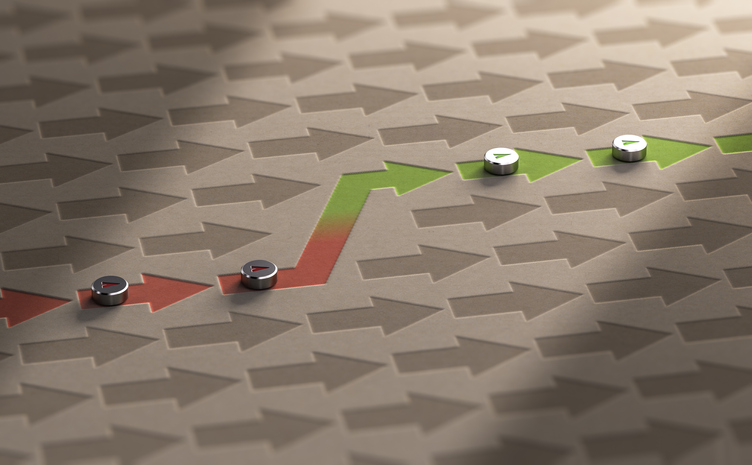 change concept with arrows