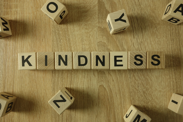 Kindness Word From Wooden Blocks