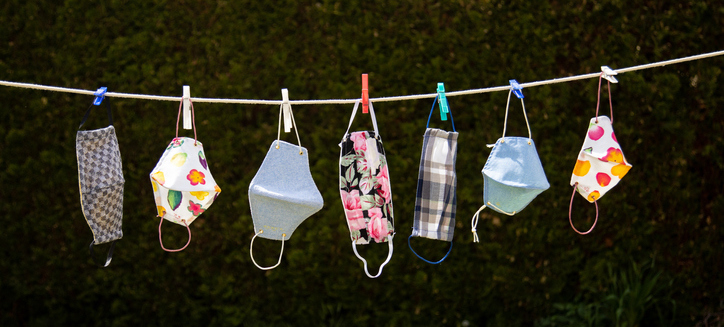 Seven DIY masks to protect against COVID19 in the garden on a leash