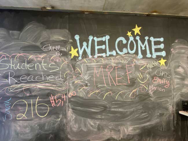 Chalkboard Wall With Mref Contribution Amounts