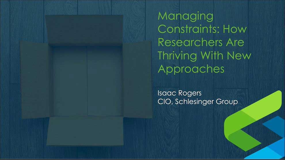 Schlesinger Webinar Managing Constraints