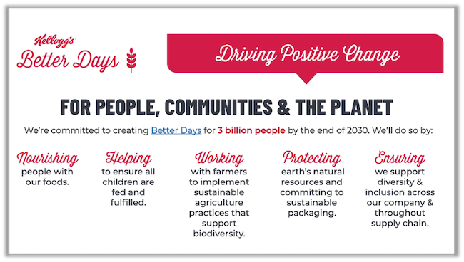 Kellogg's Better Days - For People, Communities & The Planet