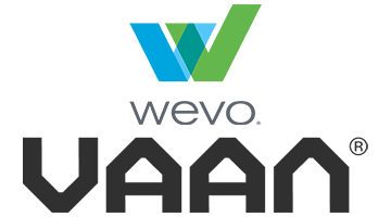 WEVO and Vaan's logos. 