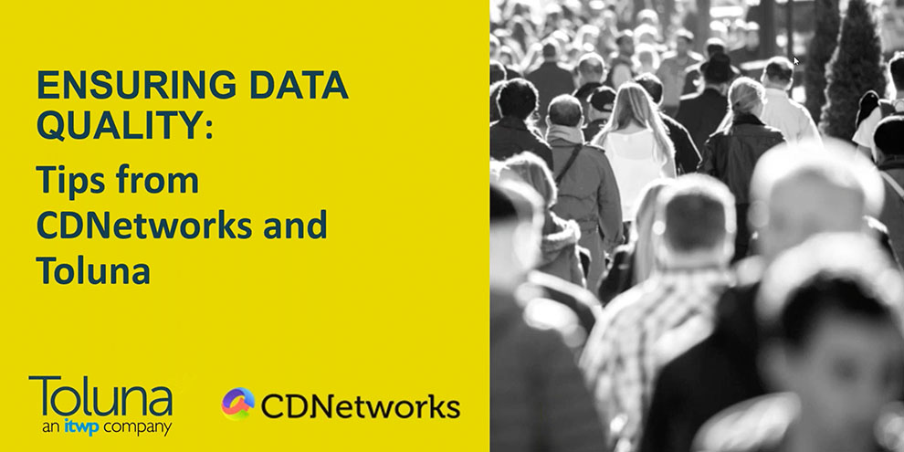 Cdnetworks Toluna Title Slide 2019 Webinar Yellow Background Black White Image Crowd