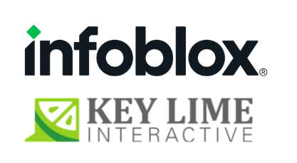 Infoblox written in black with a green dot on the letter 
