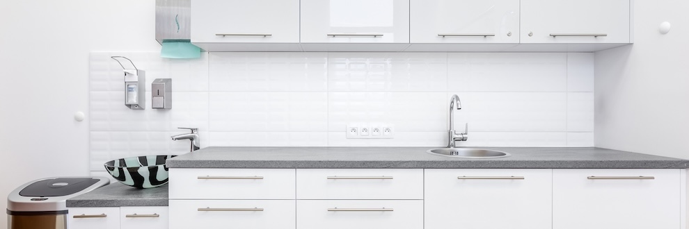 A clean kitchen space.