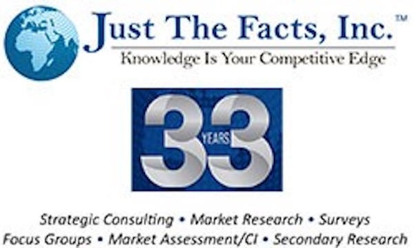 Just The Facts 33 years logo.