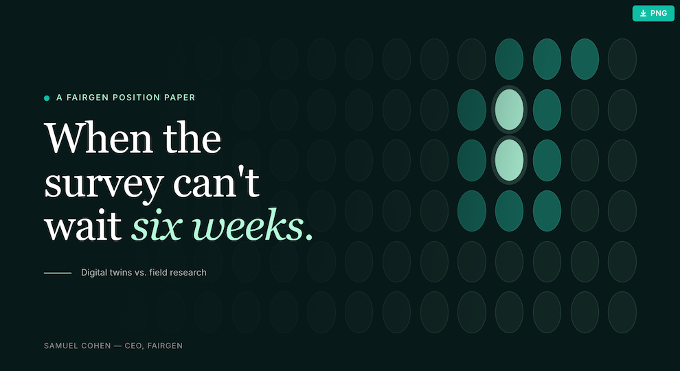 When The Survey Cant Wait Six Weeks Digital Twin Vs Field Research Fairgen